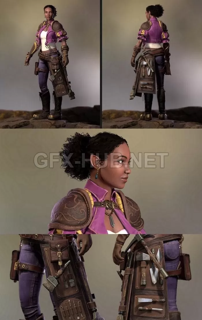 PBR Game 3D Model – The Archaeologist