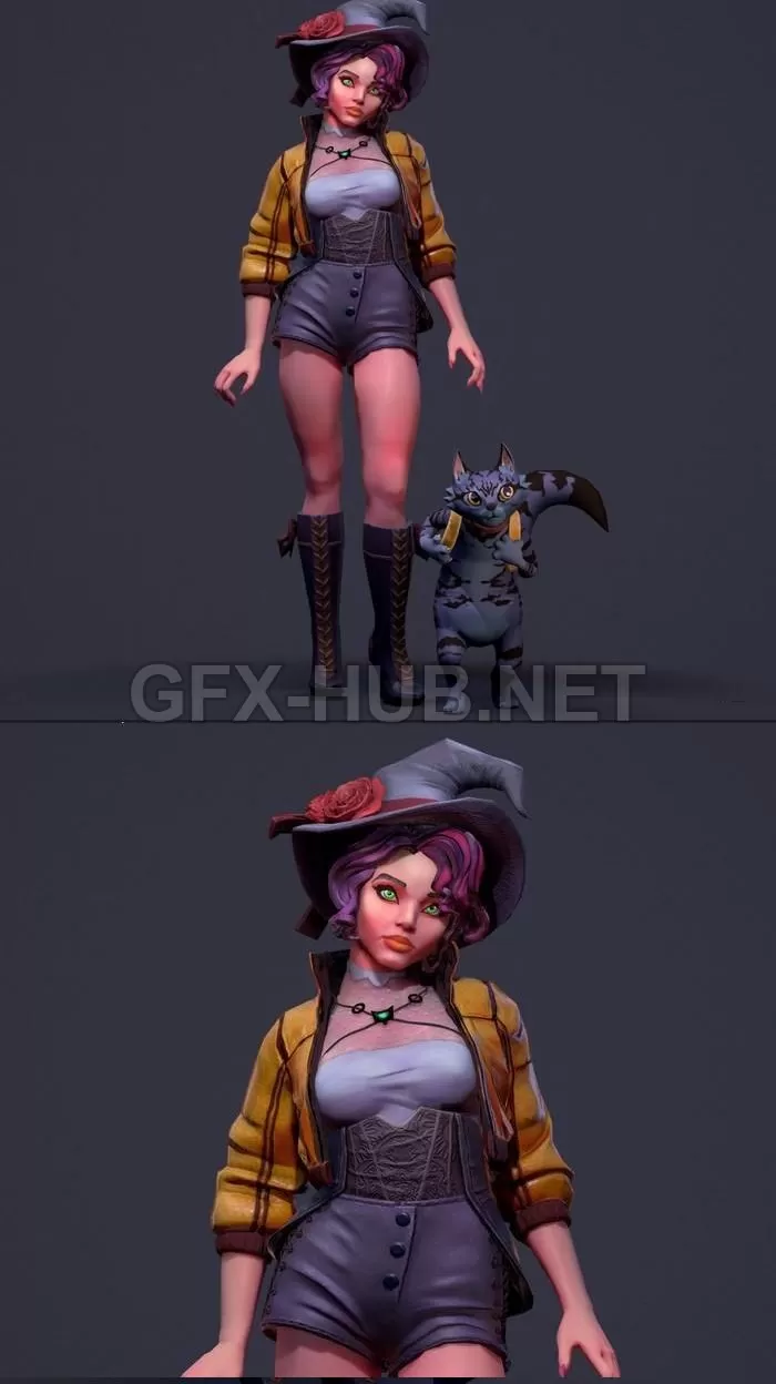 PBR Game 3D Model – The Fixer Witch