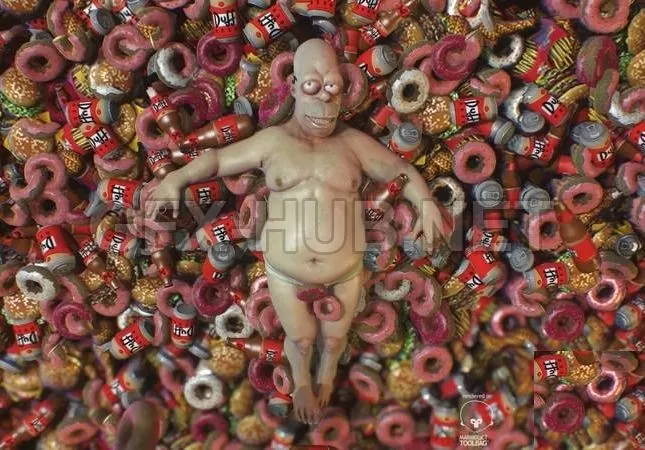 PBR Game 3D Model – The Simpsons – Homer – 3D Print