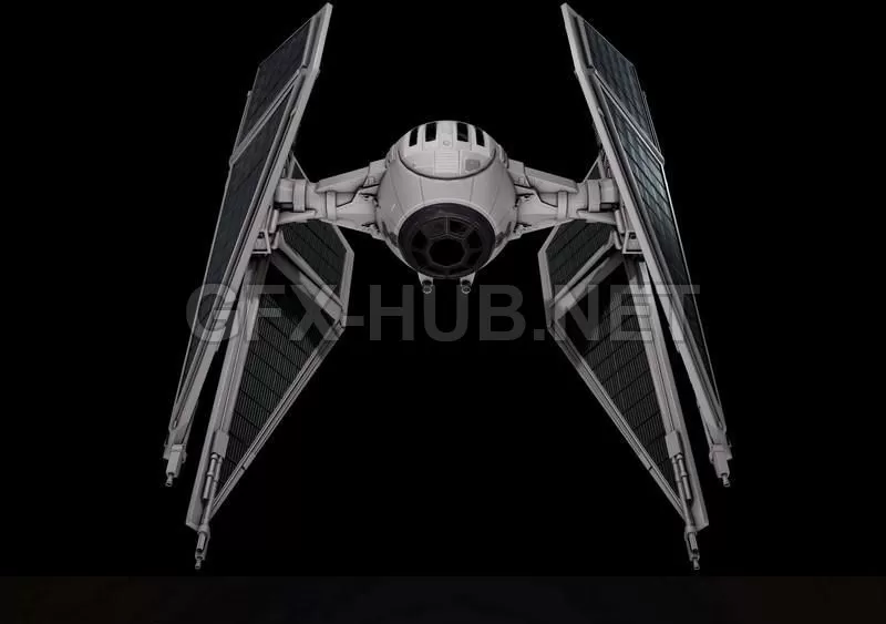 PBR Game 3D Model – Tie Interceptor
