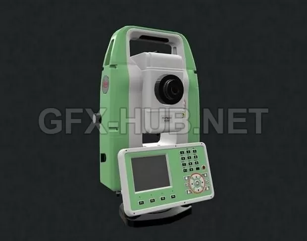 PBR Game 3D Model – total station theodolite