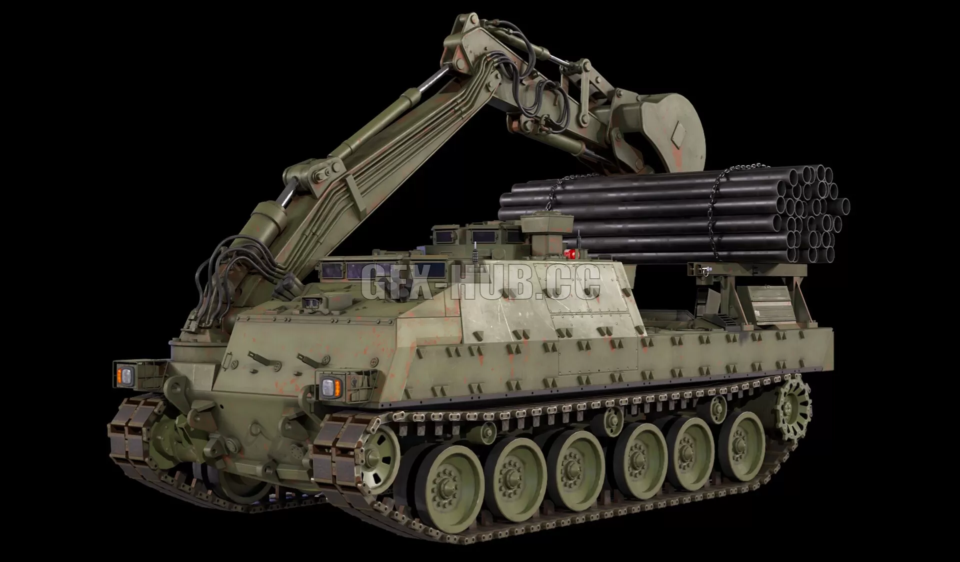 PBR Game 3D Model – Trojan Armored Vehicle Royal Engineers