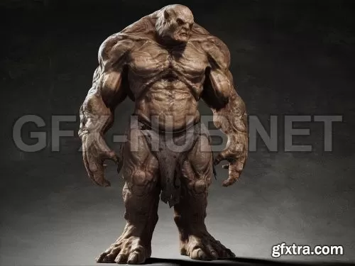 PBR Game 3D Model – Troll rigged