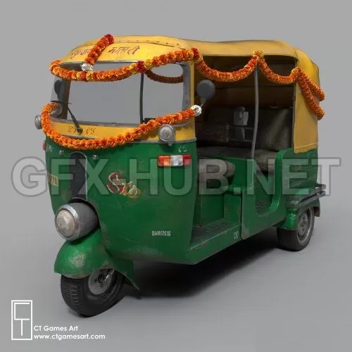 PBR Game 3D Model – Tuk Tuk