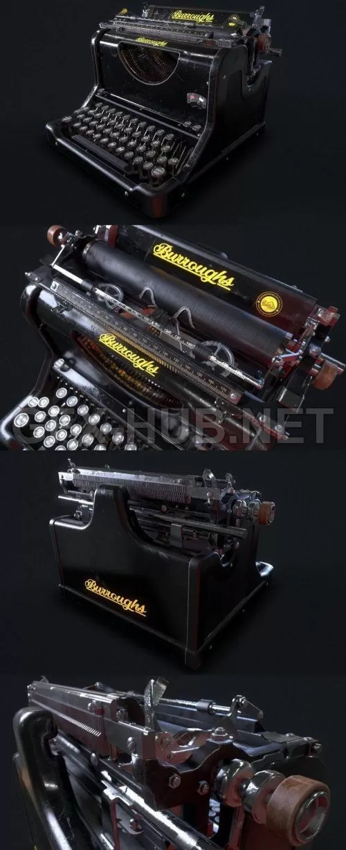 PBR Game 3D Model – Typewriter