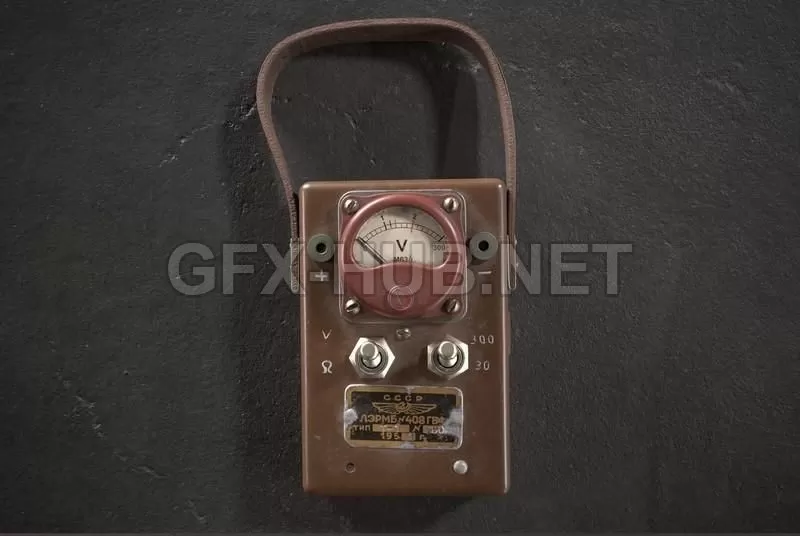 PBR Game 3D Model – USSR VoltMeter PBR