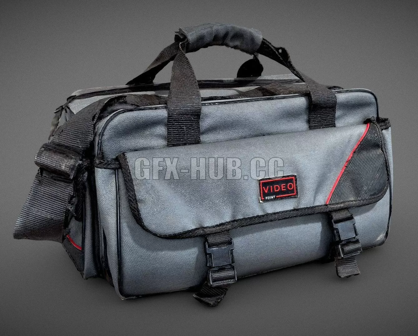 PBR Game 3D Model – Very old Camera bag