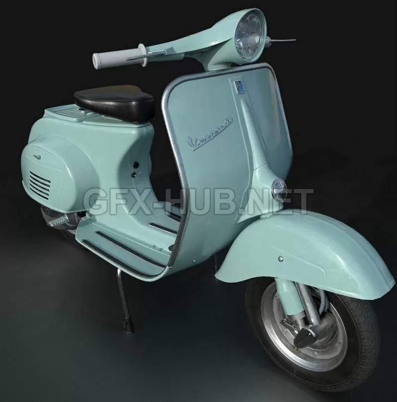 PBR Game 3D Model – Vespa 50s