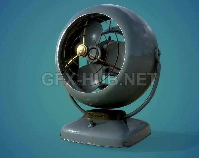 PBR Game 3D Model – Vintage Fan