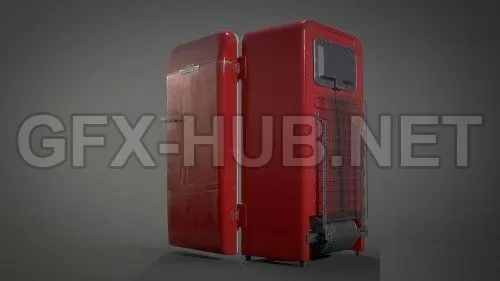 PBR Game 3D Model – Vintage Soviet Fridge ZIL Moskva