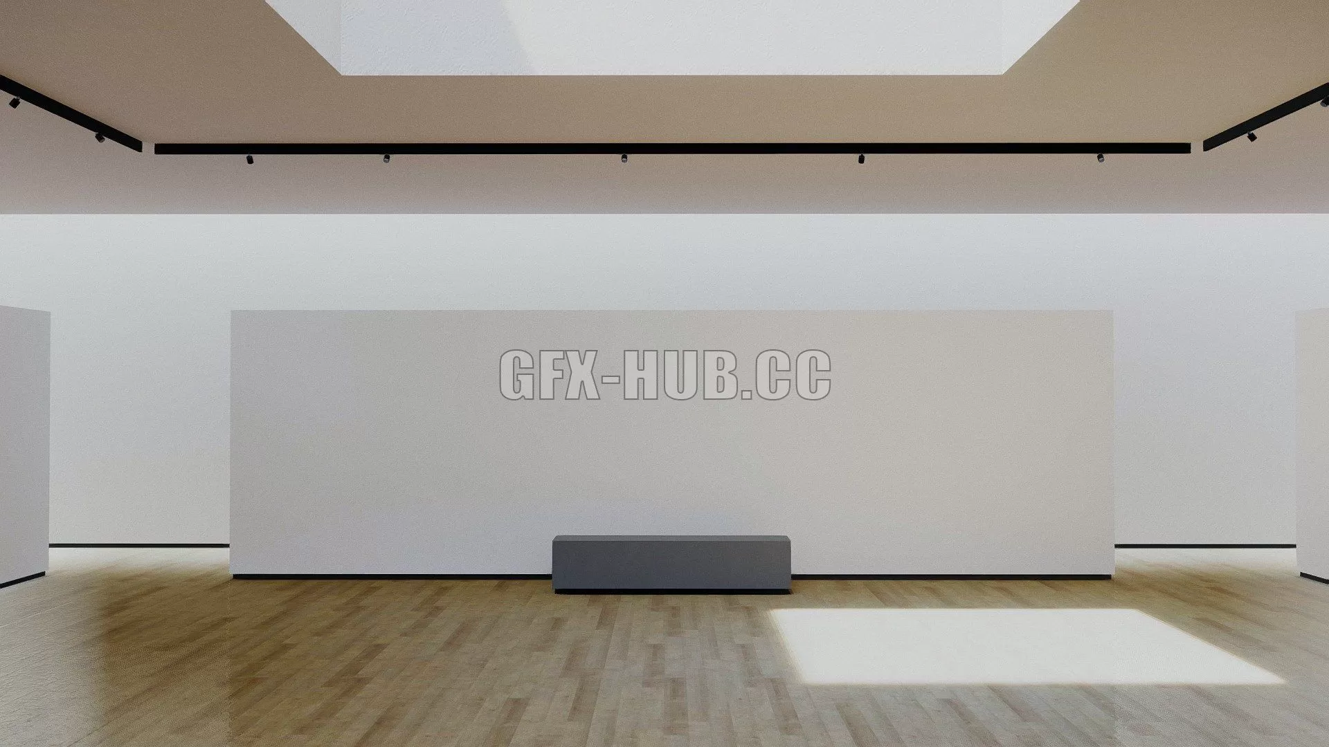 PBR Game 3D Model – VR Square Gallery 4k