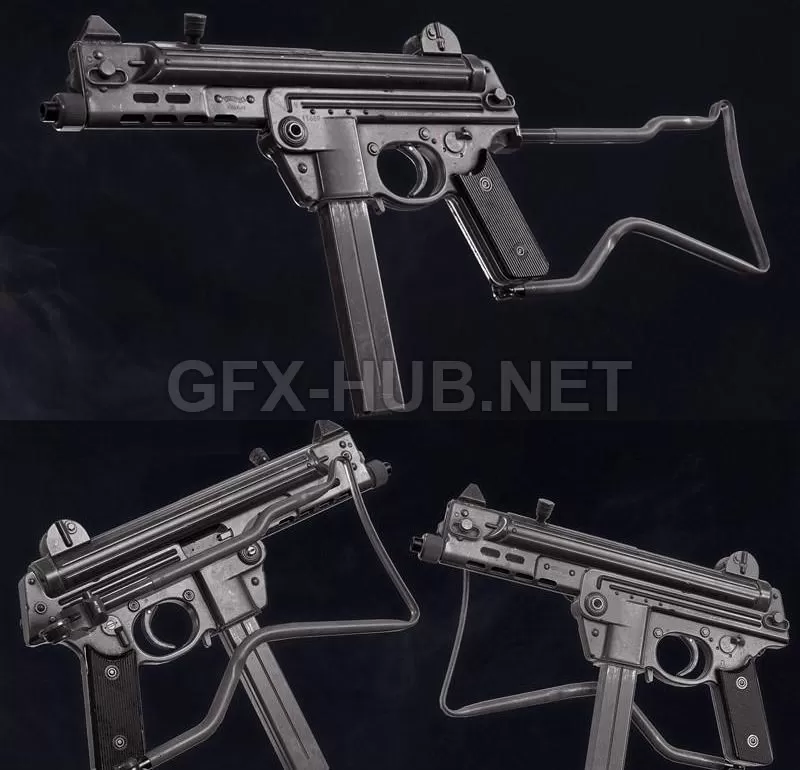 PBR Game 3D Model – Walther MPK