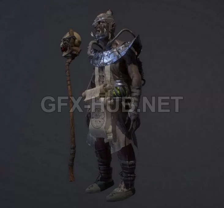 PBR Game 3D Model – Warlock