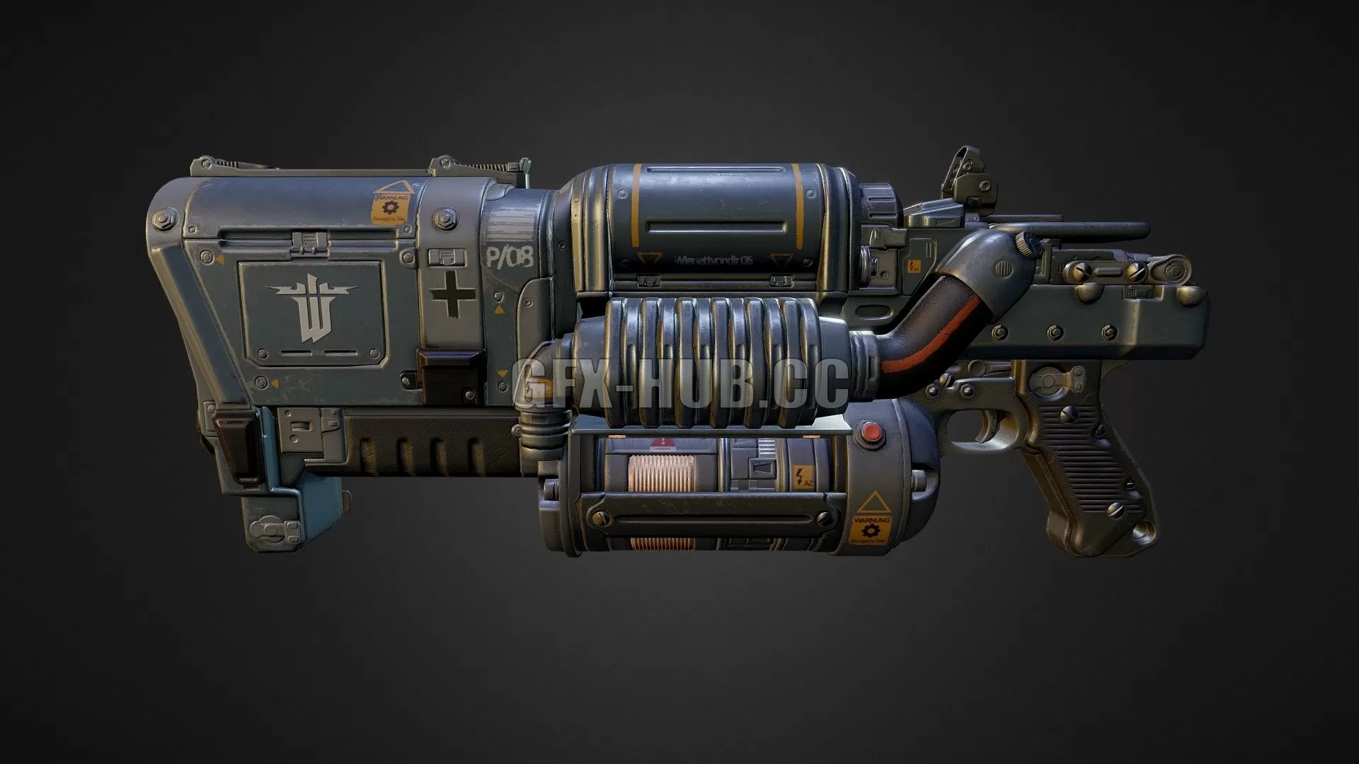 PBR Game 3D Model – Wolfenstein Weapon