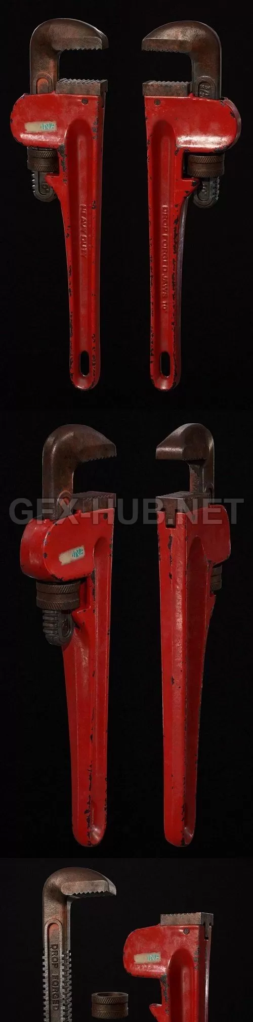 PBR Game 3D Model – Wrench PBR