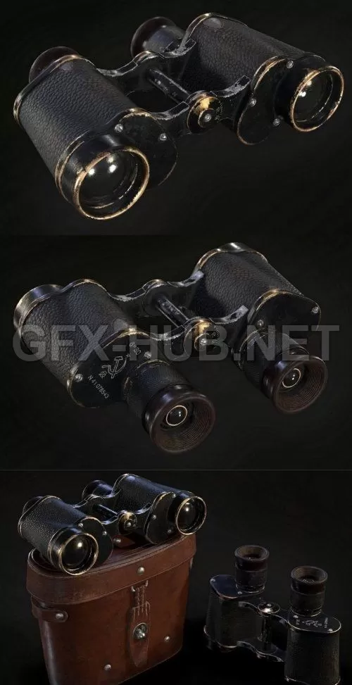 PBR Game 3D Model – WW2 Soviet Binoculars