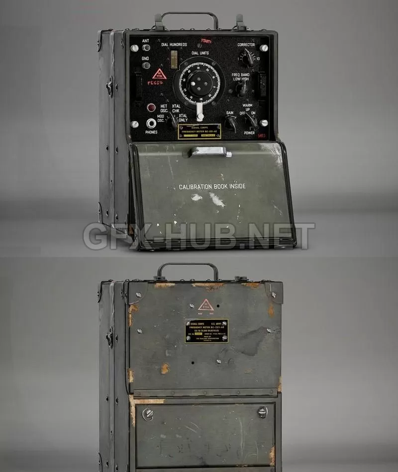 PBR Game 3D Model – WWII Frequency Meter