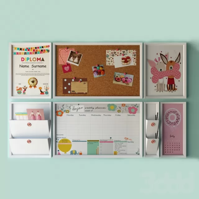 CHILDRENS ROOM DECOR – Desk planner