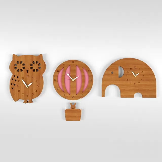 CHILDRENS ROOM DECOR – Wooden clocks