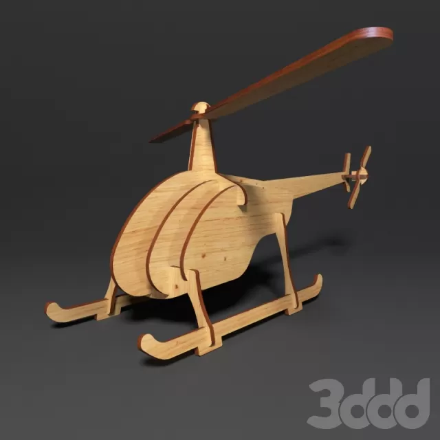 CHILDRENS ROOM DECOR – Деревянный конструктор Вертолет