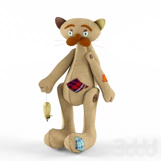 CHILDRENS ROOM DECOR – Игрушка кот с мышкой