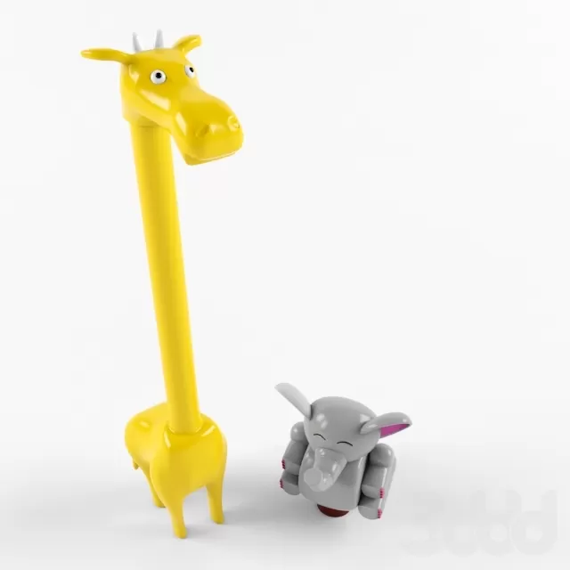 CHILDRENS ROOM DECOR – слон и жираф