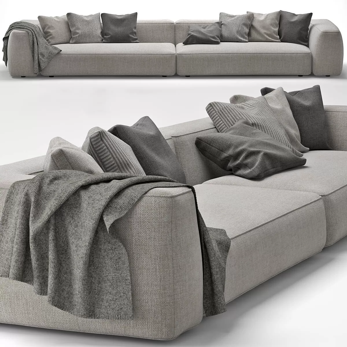 SOFA – Capitone gray sofa 05