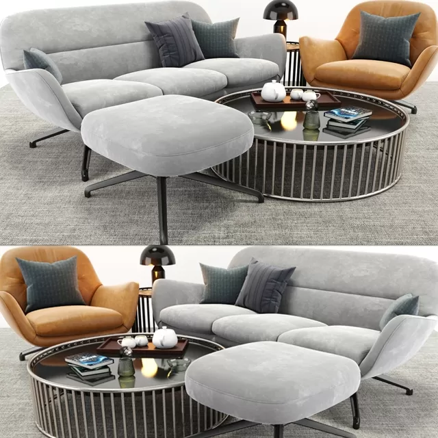 SOFA – Minotti Jensen armchair and sofa set 2