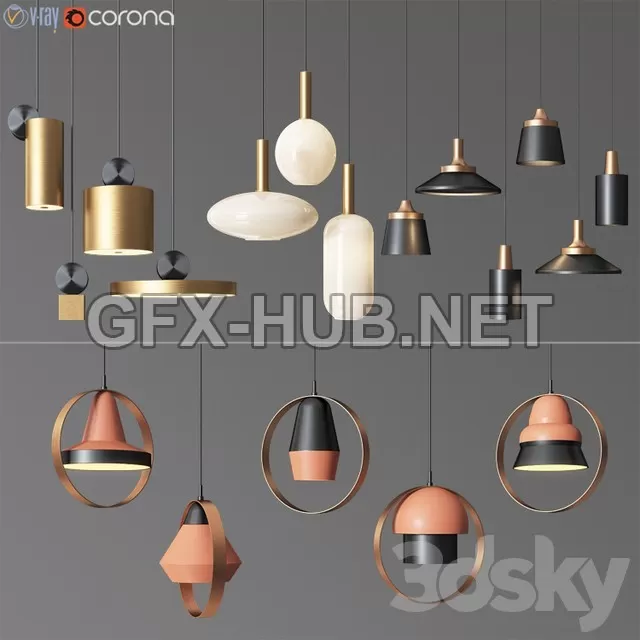 FURNITURE 3D MODELS – 4 Celing Light Collection 01 FURNITURE 3D MODELS – 4 Celing Light Collection 01