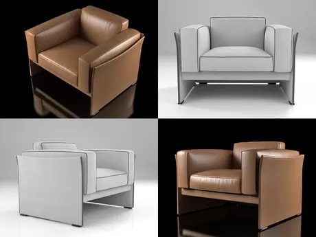 FURNITURE 3D MODELS – 405 Duc armchair FURNITURE 3D MODELS – 405 Duc armchair