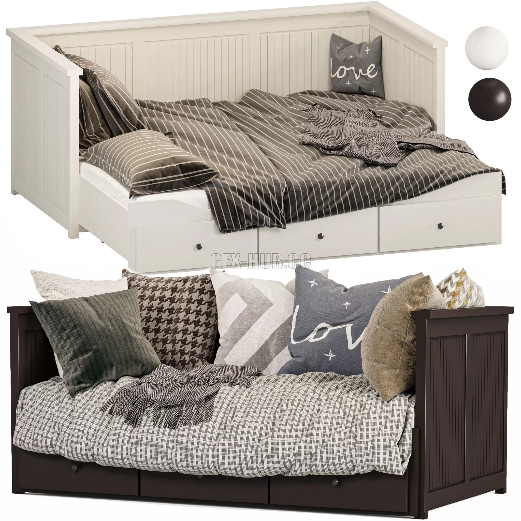 FURNITURE 3D MODELS – 4Bed HEMNES IKEA