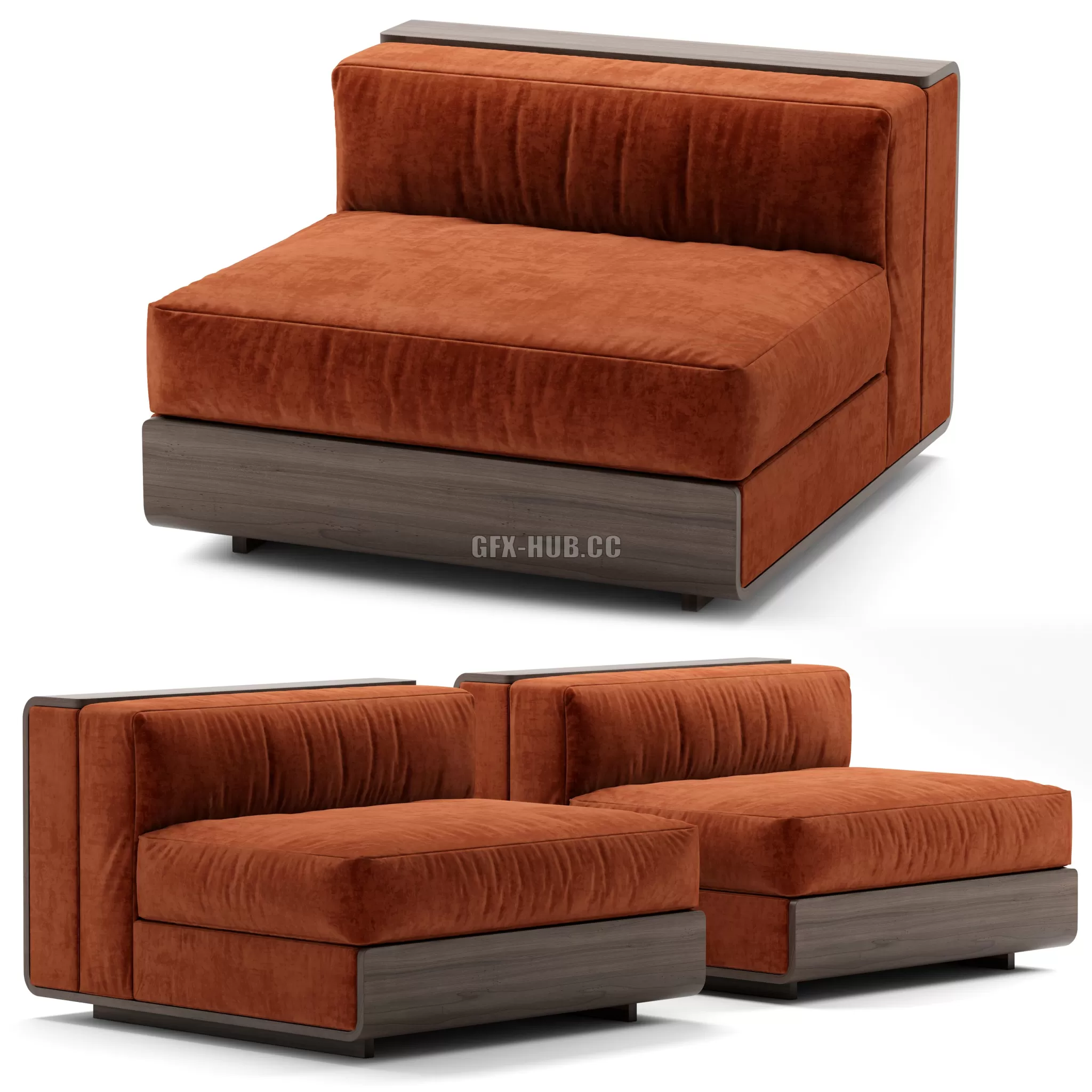 FURNITURE 3D MODELS – ACERBIS LIFE Sectional Velvet Sofa FURNITURE 3D MODELS – ACERBIS LIFE Sectional Velvet Sofa