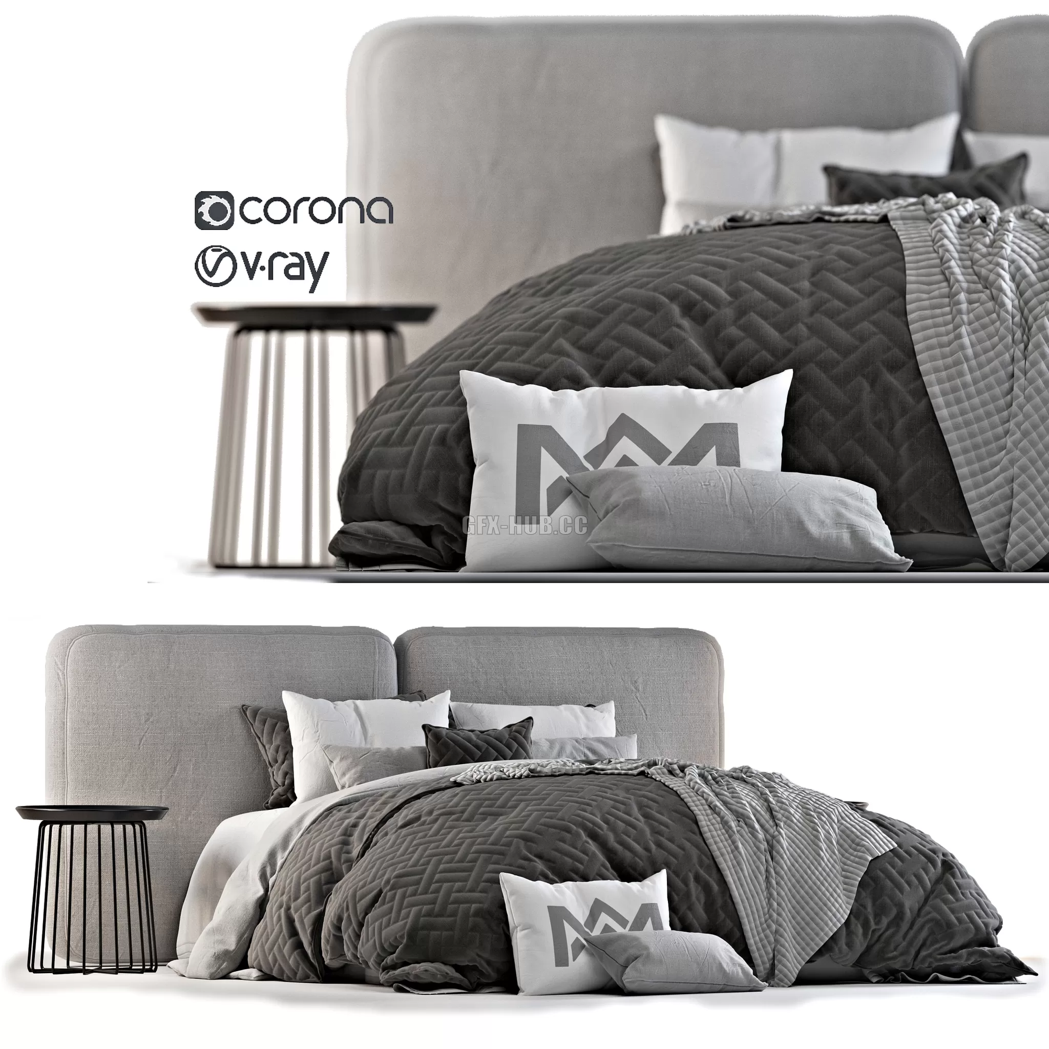 FURNITURE 3D MODELS – Adairs Bed 2 FURNITURE 3D MODELS – Adairs Bed 2