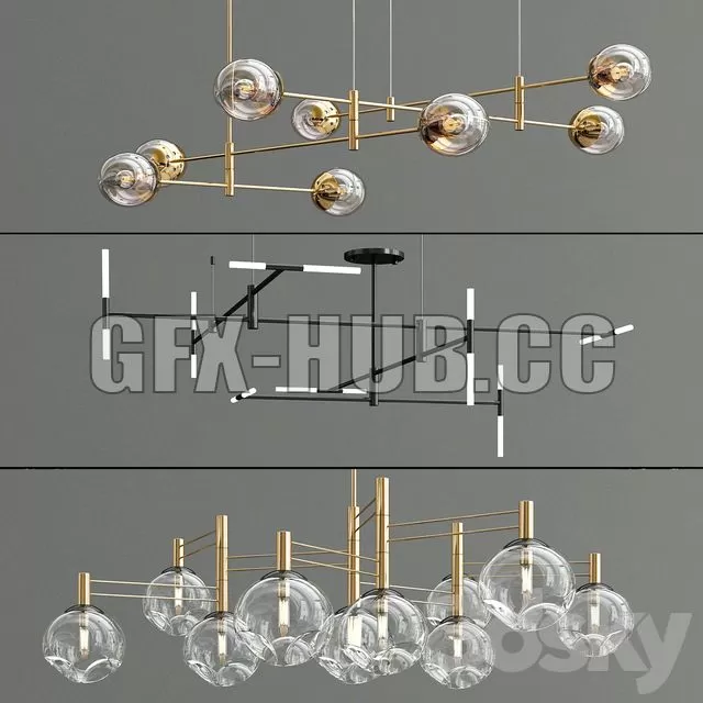 FURNITURE 3D MODELS – Altona Temper Gap Chandeliers Collection FURNITURE 3D MODELS – Altona Temper Gap Chandeliers Collection