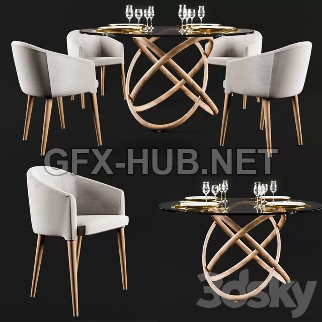 FURNITURE 3D MODELS – Angel Cerda dining set FURNITURE 3D MODELS – Angel Cerda dining set