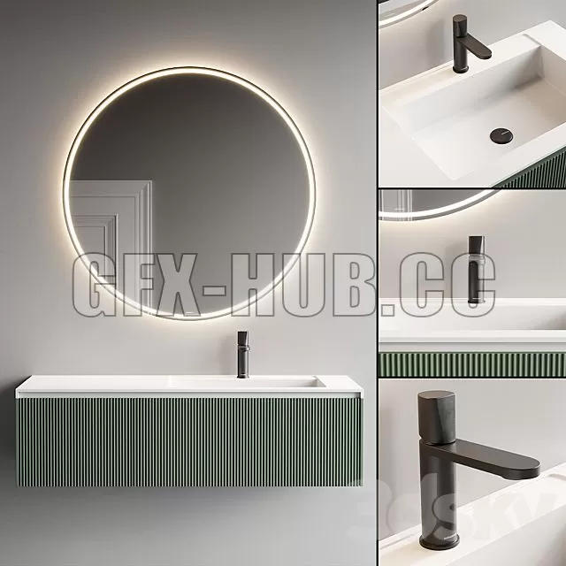 FURNITURE 3D MODELS – Antonio Lupi Design Binario Vanity Unit Set 1 FURNITURE 3D MODELS – Antonio Lupi Design Binario Vanity Unit Set 1