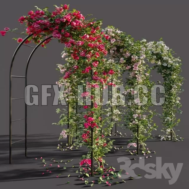 FURNITURE 3D MODELS – Arch with roses FURNITURE 3D MODELS – Arch with roses