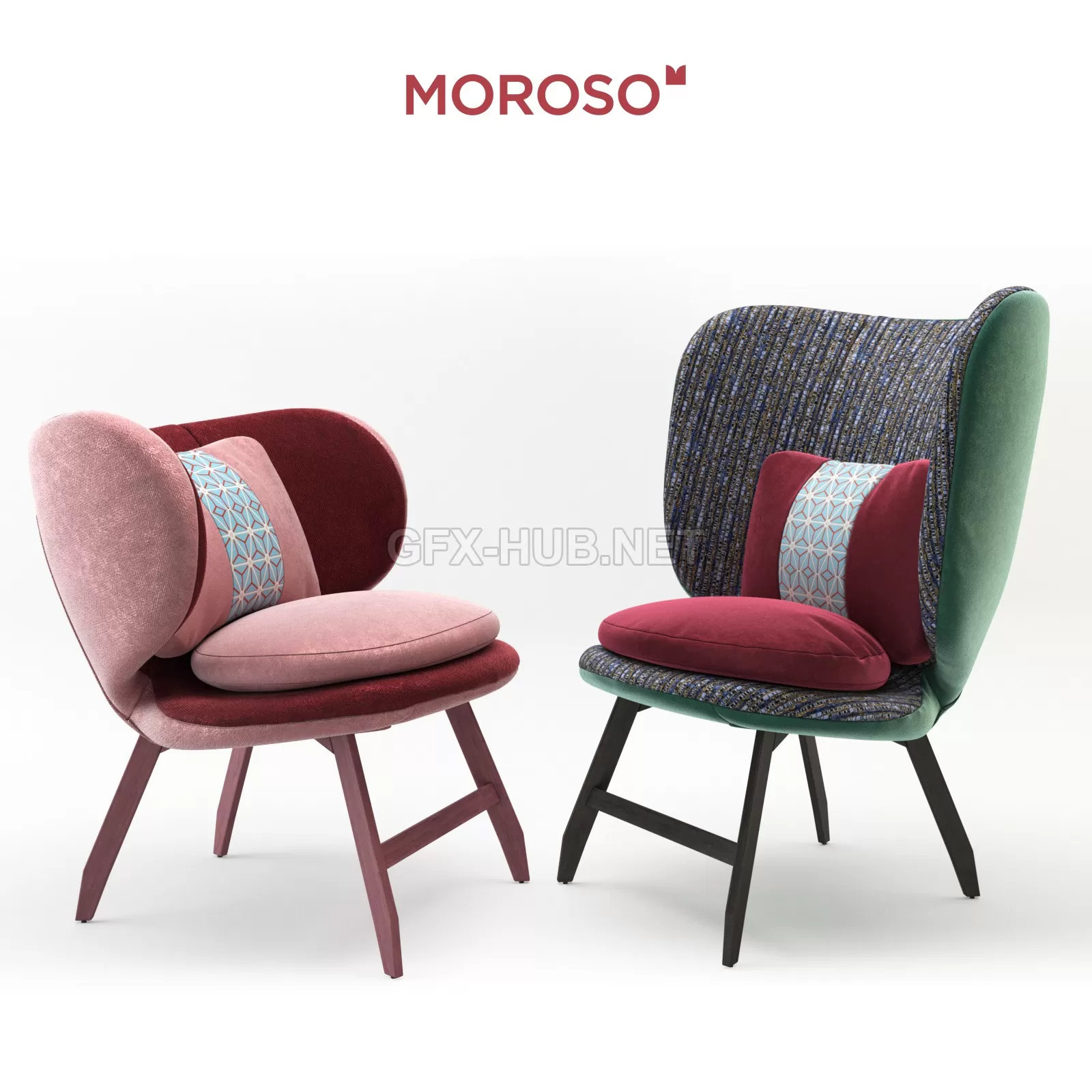 FURNITURE 3D MODELS – Ariel Small Armchair & Ayub Armchair by Moroso FURNITURE 3D MODELS – Ariel Small Armchair & Ayub Armchair by Moroso