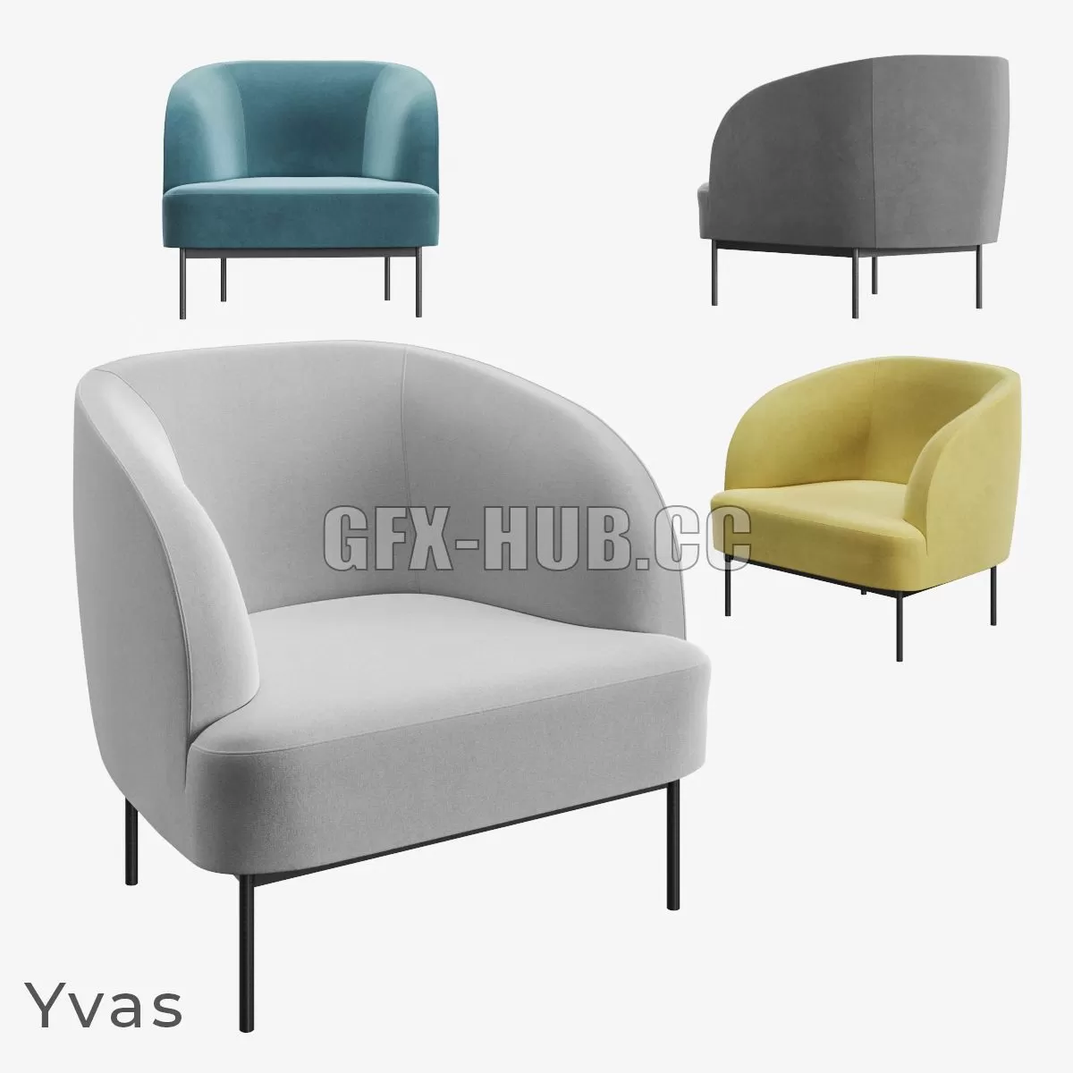 FURNITURE 3D MODELS – Armchair La Redoute Yvas FURNITURE 3D MODELS – Armchair La Redoute Yvas