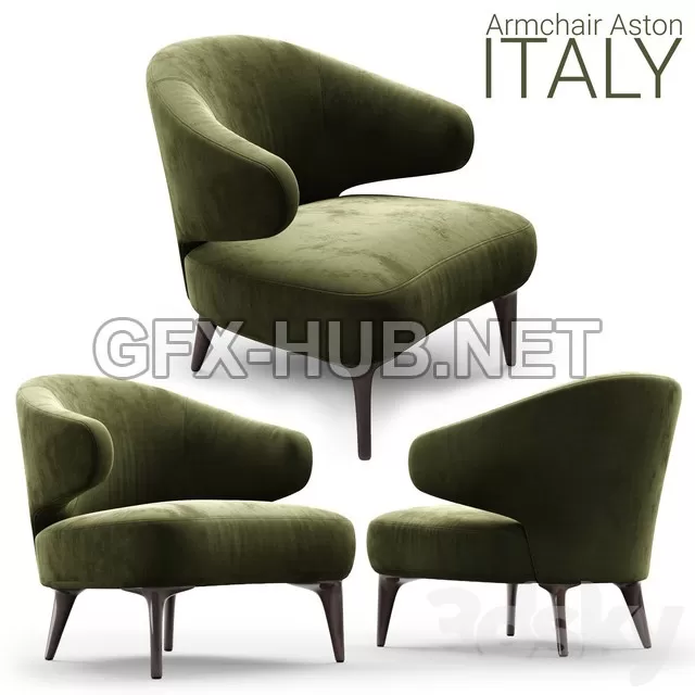 FURNITURE 3D MODELS – Armchair Minotti Aston 1 OLIVE FURNITURE 3D MODELS – Armchair Minotti Aston 1 OLIVE