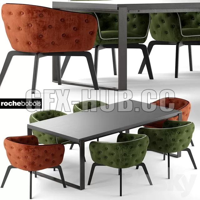 FURNITURE 3D MODELS – Armchair roche bobois QUADRILLE BRIDGE FURNITURE 3D MODELS – Armchair roche bobois QUADRILLE BRIDGE