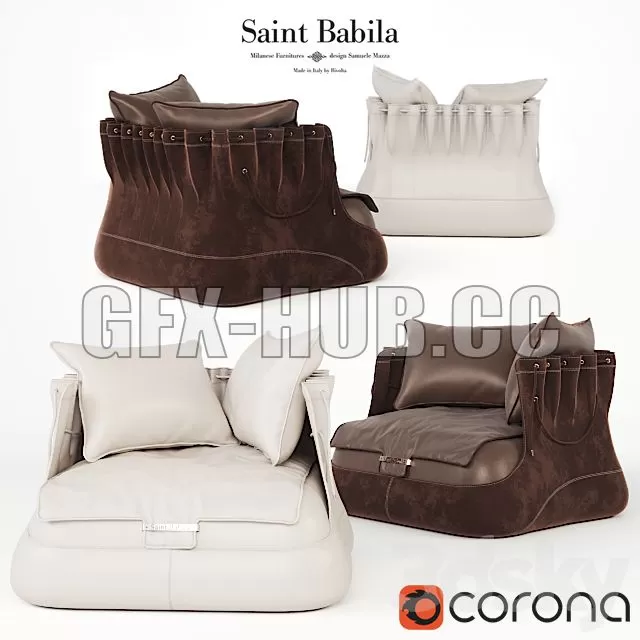 FURNITURE 3D MODELS – Armchair Saint Babila Bag FURNITURE 3D MODELS – Armchair Saint Babila Bag