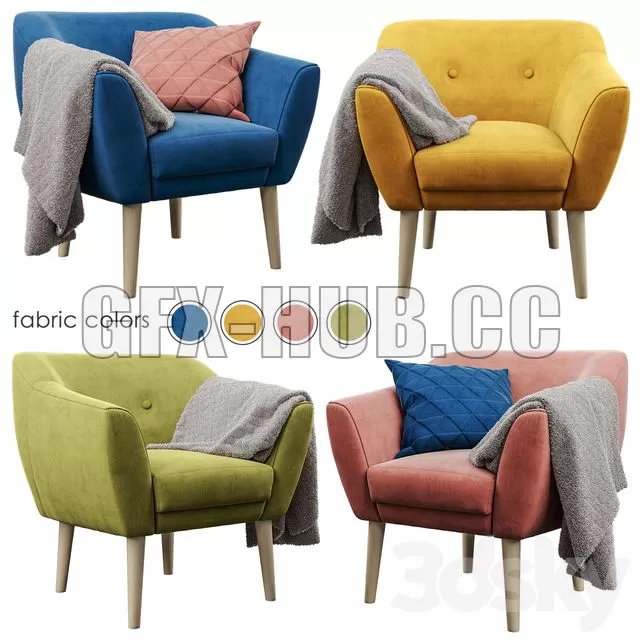 FURNITURE 3D MODELS – Armchair Signal Bergen 1 FURNITURE 3D MODELS – Armchair Signal Bergen 1