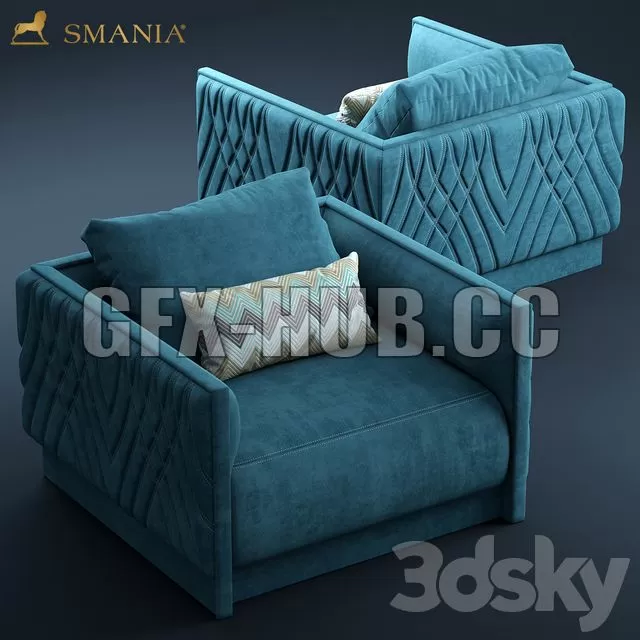FURNITURE 3D MODELS – Armchair smania Miami FURNITURE 3D MODELS – Armchair smania Miami