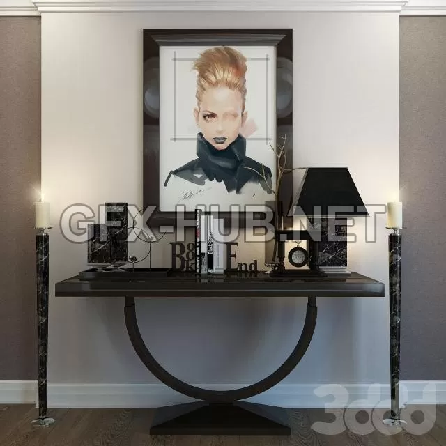 FURNITURE 3D MODELS – Art decor decorative set FURNITURE 3D MODELS – Art decor decorative set