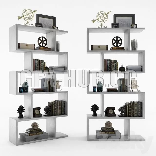 FURNITURE 3D MODELS – Arteriors Carmine bookshelf FURNITURE 3D MODELS – Arteriors Carmine bookshelf