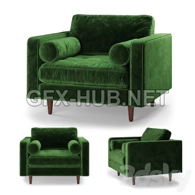 FURNITURE 3D MODELS – Article Sven Green Chair FURNITURE 3D MODELS – Article Sven Green Chair