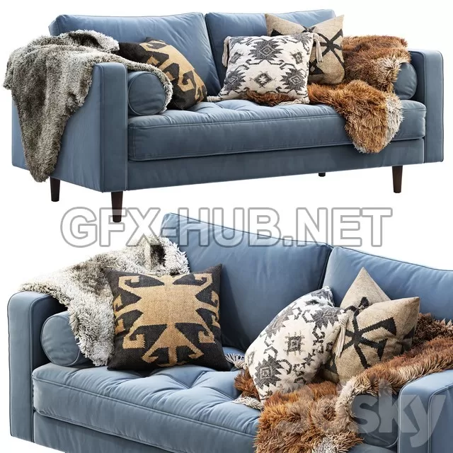 FURNITURE 3D MODELS – Article Sven Loveseat Sofa FURNITURE 3D MODELS – Article Sven Loveseat Sofa