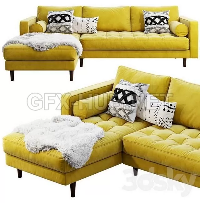 FURNITURE 3D MODELS – Article Sven Sectional Sofa 01 FURNITURE 3D MODELS – Article Sven Sectional Sofa 01