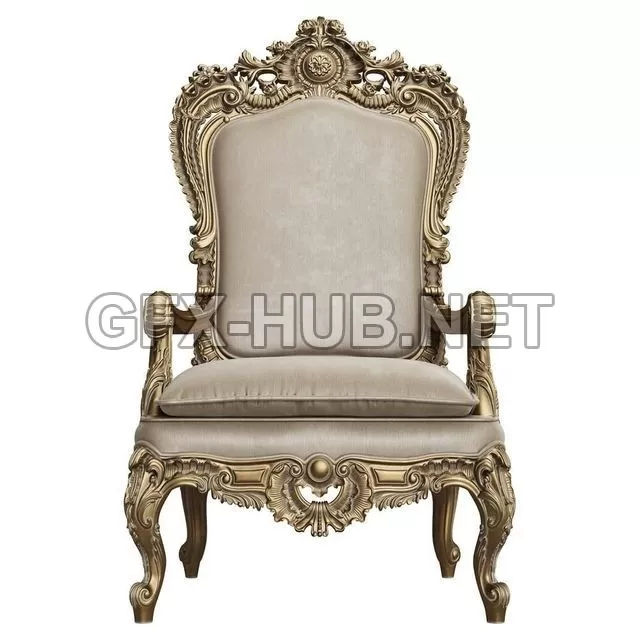 FURNITURE 3D MODELS – Asnaghi Interiors Throne Armchair art.19246 FURNITURE 3D MODELS – Asnaghi Interiors Throne Armchair art.19246